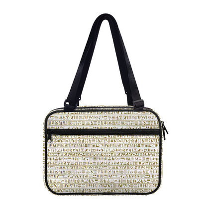 Egypt Hieroglyphs Pattern Print Double Strap Bible Bag