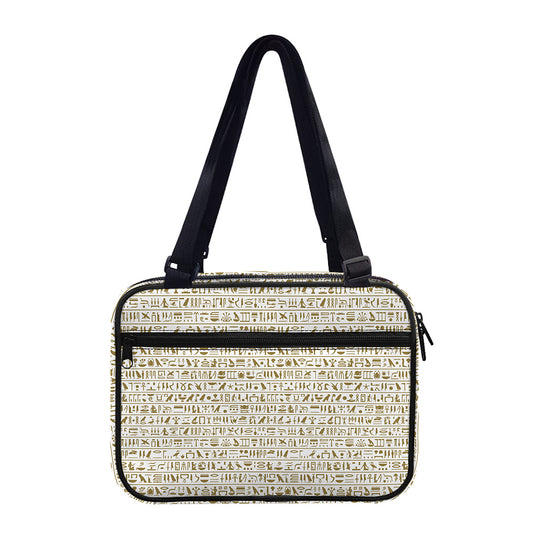 Egypt Hieroglyphs Pattern Print Double Strap Bible Bag