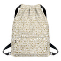 Egypt Hieroglyphs Pattern Print Drawstring Backpack
