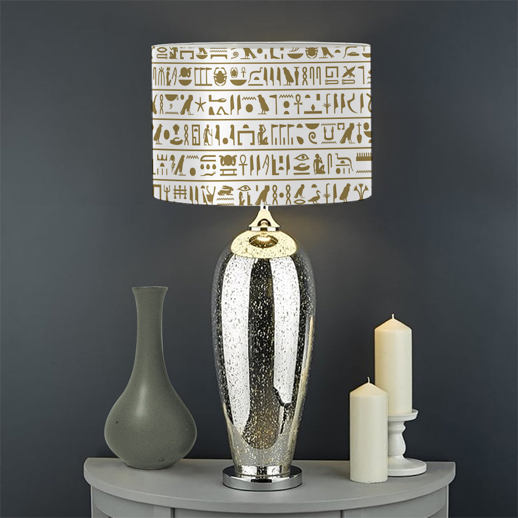 Egypt Hieroglyphs Pattern Print Drum Lamp Shade