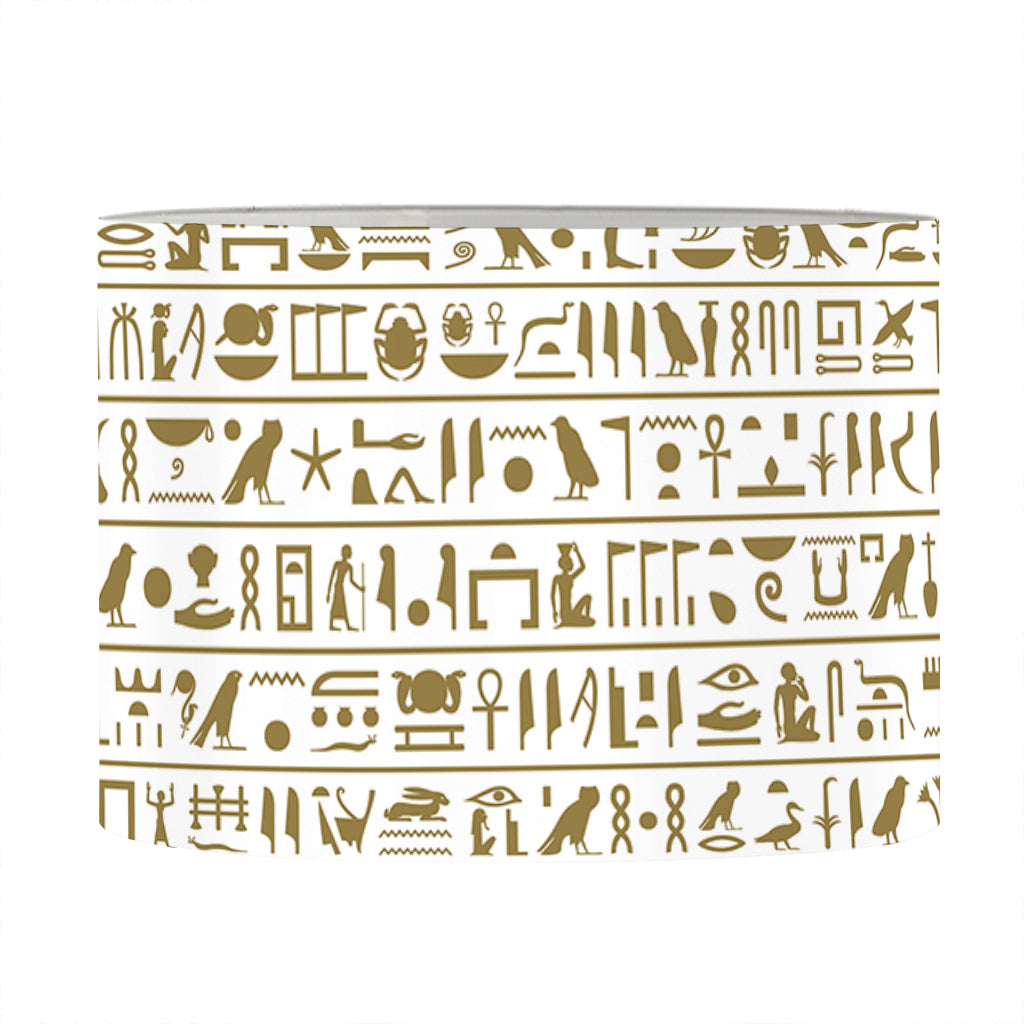Egypt Hieroglyphs Pattern Print Drum Lamp Shade