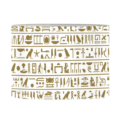 Egypt Hieroglyphs Pattern Print Drum Lamp Shade