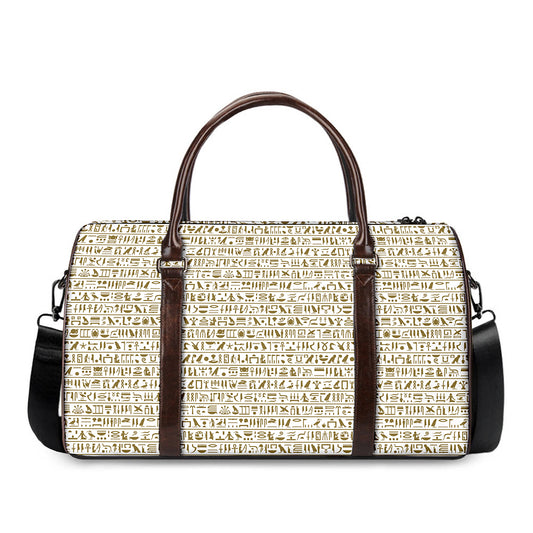 Egypt Hieroglyphs Pattern Print Duffle Bag
