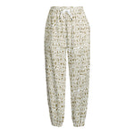 Egypt Hieroglyphs Pattern Print Fleece Lined Knit Pants