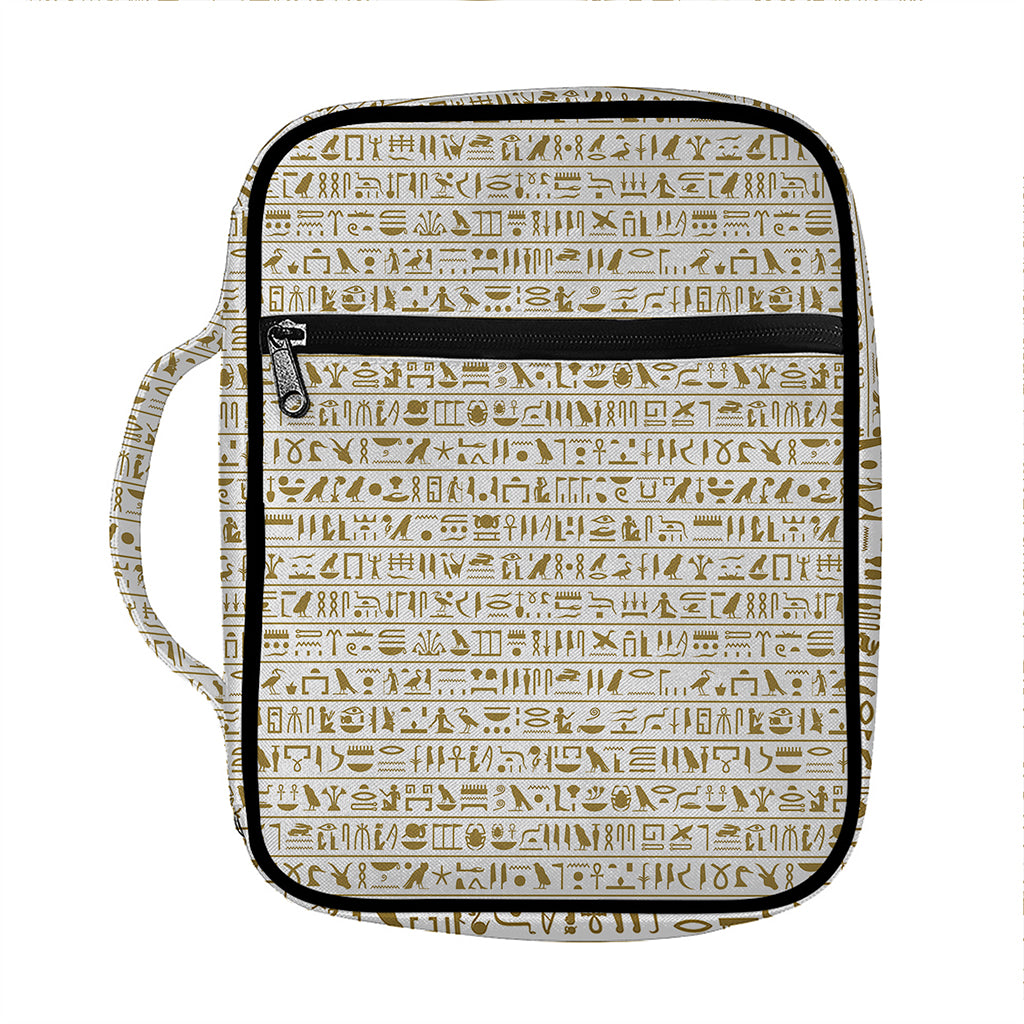 Egypt Hieroglyphs Pattern Print Front Pocket Bible Bag