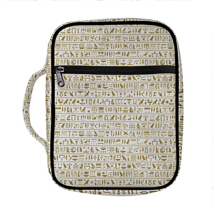 Egypt Hieroglyphs Pattern Print Front Pocket Bible Bag