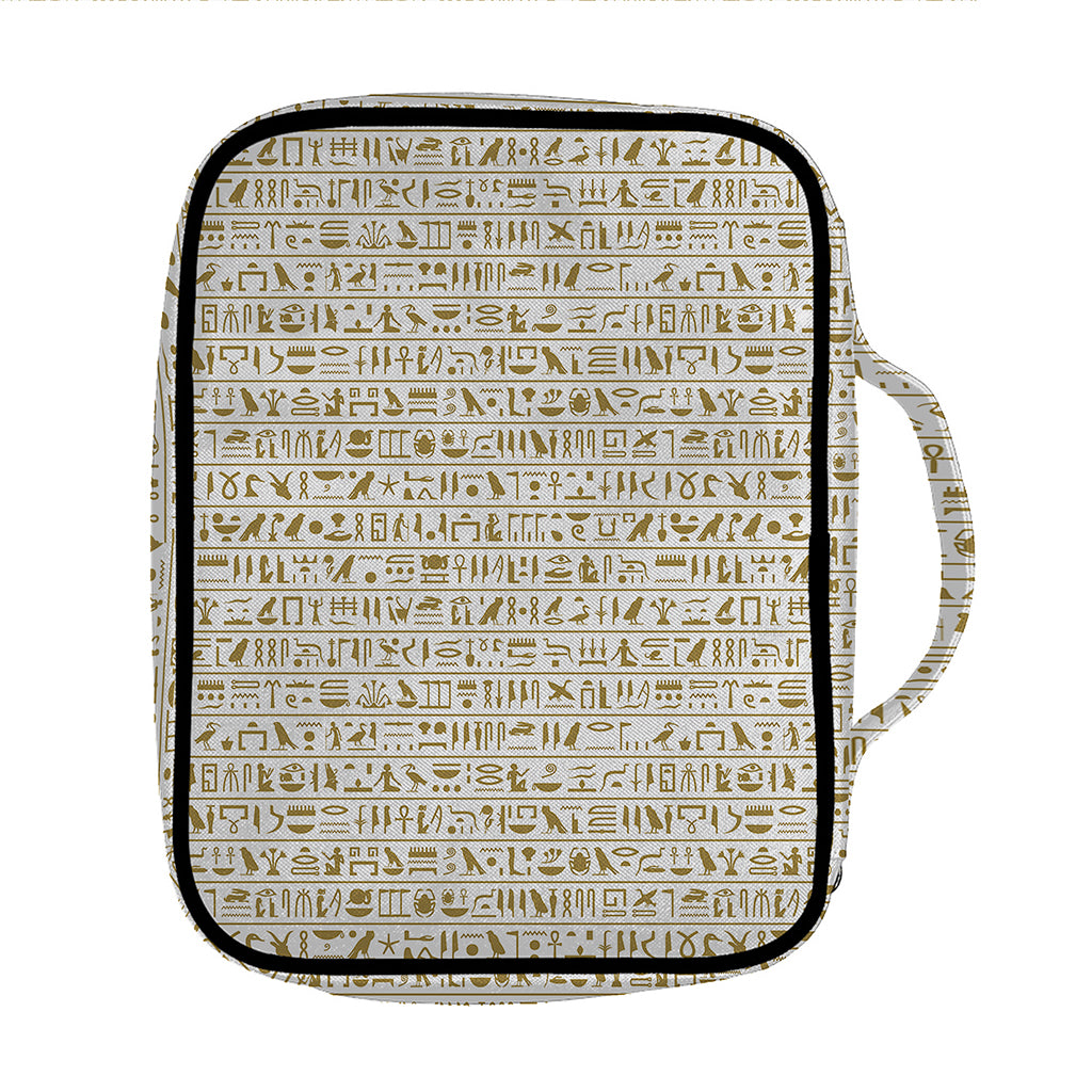 Egypt Hieroglyphs Pattern Print Front Pocket Bible Bag