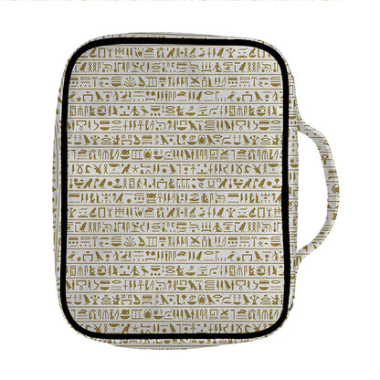 Egypt Hieroglyphs Pattern Print Front Pocket Bible Bag