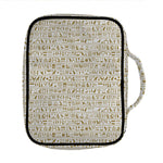 Egypt Hieroglyphs Pattern Print Front Pocket Bible Bag