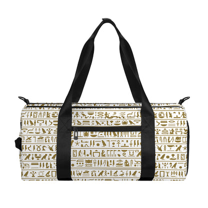 Egypt Hieroglyphs Pattern Print Gym Bag