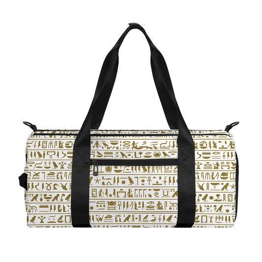 Egypt Hieroglyphs Pattern Print Gym Bag
