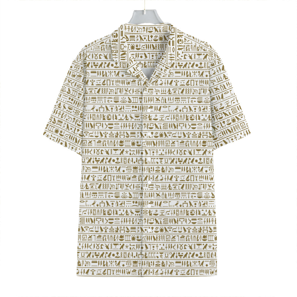 Egypt Hieroglyphs Pattern Print Hawaiian Shirt