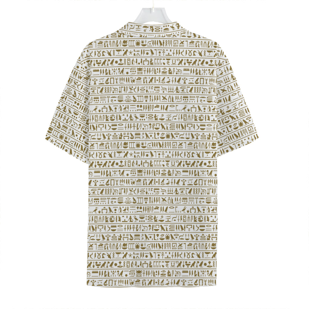 Egypt Hieroglyphs Pattern Print Hawaiian Shirt