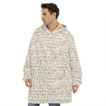 Egypt Hieroglyphs Pattern Print Hoodie Blanket