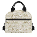 Egypt Hieroglyphs Pattern Print Insulated Lunch Bag