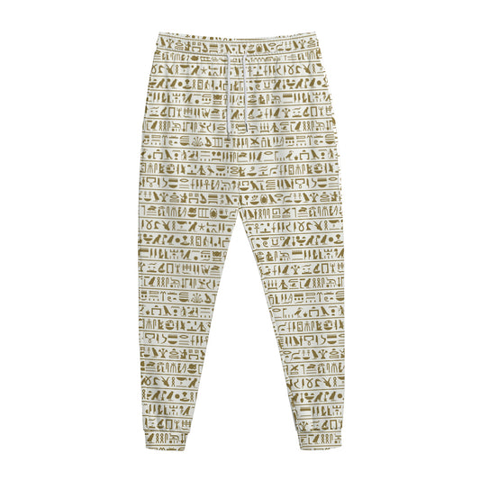 Egypt Hieroglyphs Pattern Print Jogger Pants
