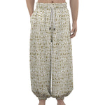 Egypt Hieroglyphs Pattern Print Lantern Pants