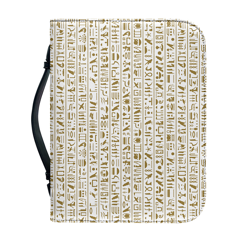 Egypt Hieroglyphs Pattern Print Leather Bible Cover