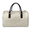 Egypt Hieroglyphs Pattern Print Leather Duffel Bag