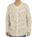 Egypt Hieroglyphs Pattern Print Long Sleeve Baseball Jersey