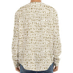 Egypt Hieroglyphs Pattern Print Long Sleeve Baseball Jersey