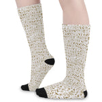 Egypt Hieroglyphs Pattern Print Long Socks