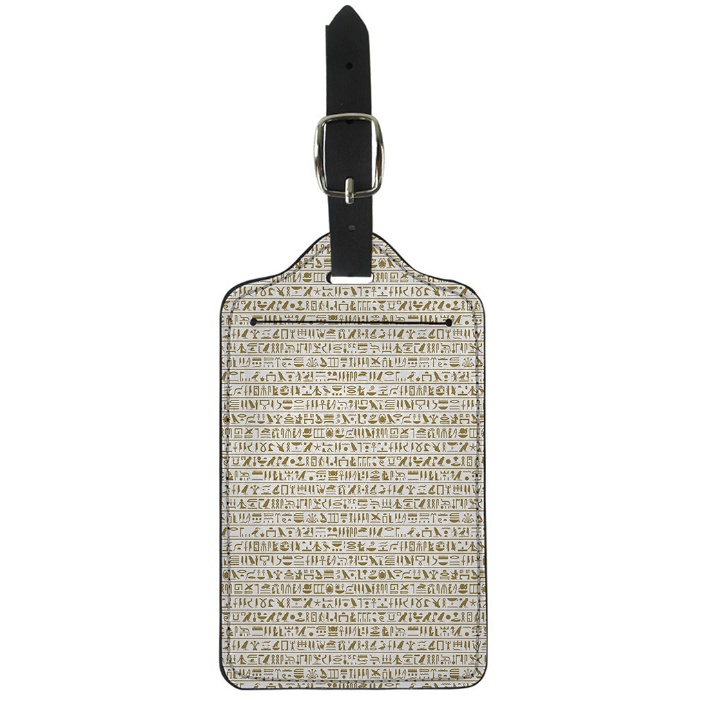 Egypt Hieroglyphs Pattern Print Luggage Tag