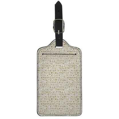 Egypt Hieroglyphs Pattern Print Luggage Tag