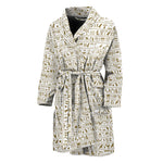 Egypt Hieroglyphs Pattern Print Men's Bathrobe