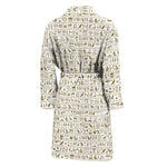 Egypt Hieroglyphs Pattern Print Men's Bathrobe