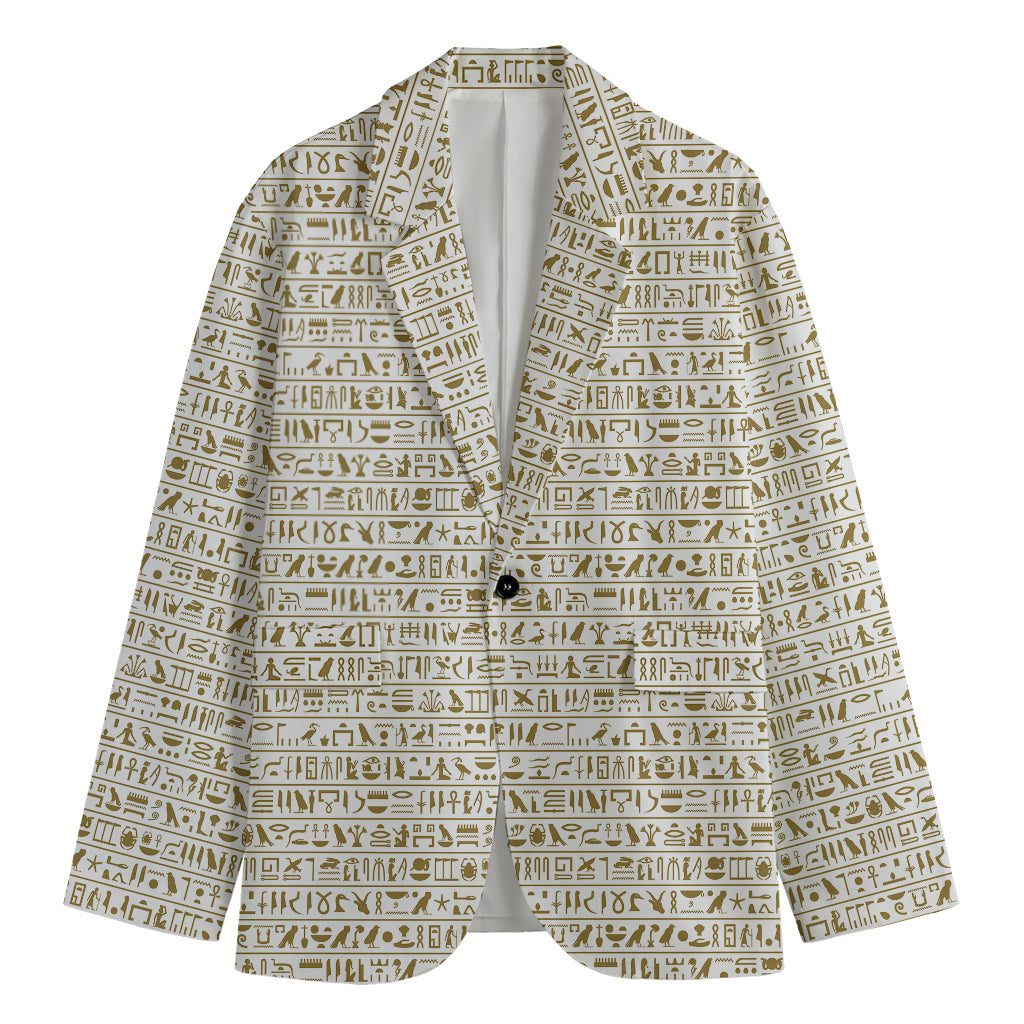 Egypt Hieroglyphs Pattern Print Men's Blazer