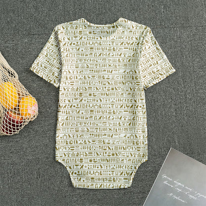 Egypt Hieroglyphs Pattern Print Men's Bodysuit