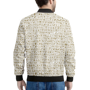 Egypt Hieroglyphs Pattern Print Men's Bomber Jacket