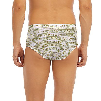 Egypt Hieroglyphs Pattern Print Men's Briefs