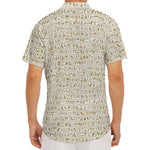 Egypt Hieroglyphs Pattern Print Men's Deep V-Neck Shirt