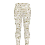 Egypt Hieroglyphs Pattern Print Men's leggings