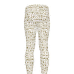 Egypt Hieroglyphs Pattern Print Men's leggings