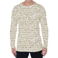 Egypt Hieroglyphs Pattern Print Men's Long Sleeve T-Shirt