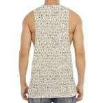 Egypt Hieroglyphs Pattern Print Men's Muscle Tank Top