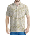 Egypt Hieroglyphs Pattern Print Men's Polo Shirt