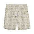 Egypt Hieroglyphs Pattern Print Men's Athletic Shorts