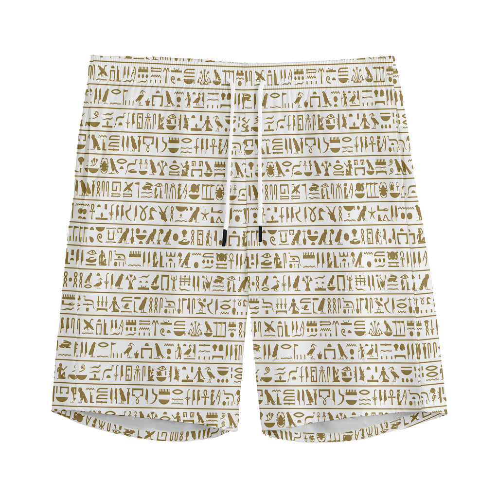 Egypt Hieroglyphs Pattern Print Men's Sports Shorts