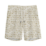 Egypt Hieroglyphs Pattern Print Men's Sports Shorts