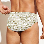 Egypt Hieroglyphs Pattern Print Men's Swim Briefs
