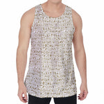 Egypt Hieroglyphs Pattern Print Men's Velvet Tank Top