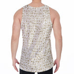 Egypt Hieroglyphs Pattern Print Men's Velvet Tank Top