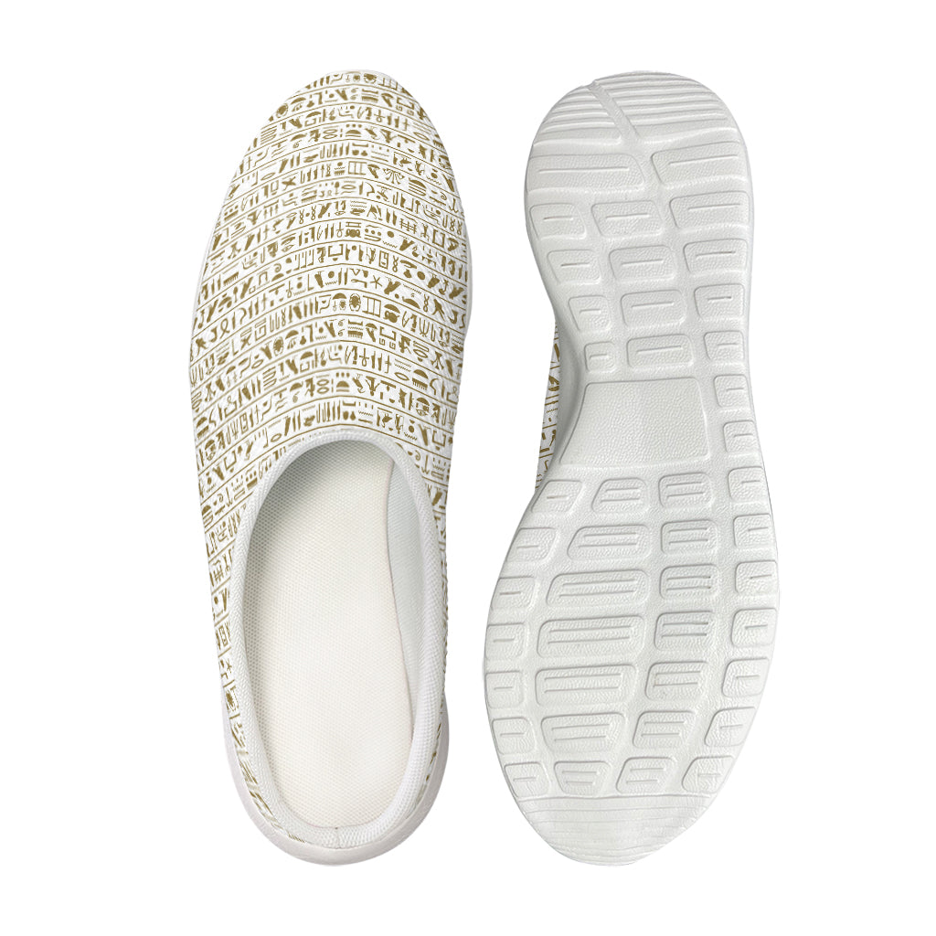 Egypt Hieroglyphs Pattern Print Mesh Casual Shoes