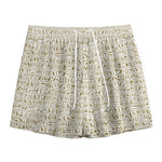 Egypt Hieroglyphs Pattern Print Mesh Shorts