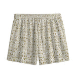 Egypt Hieroglyphs Pattern Print Mesh Shorts