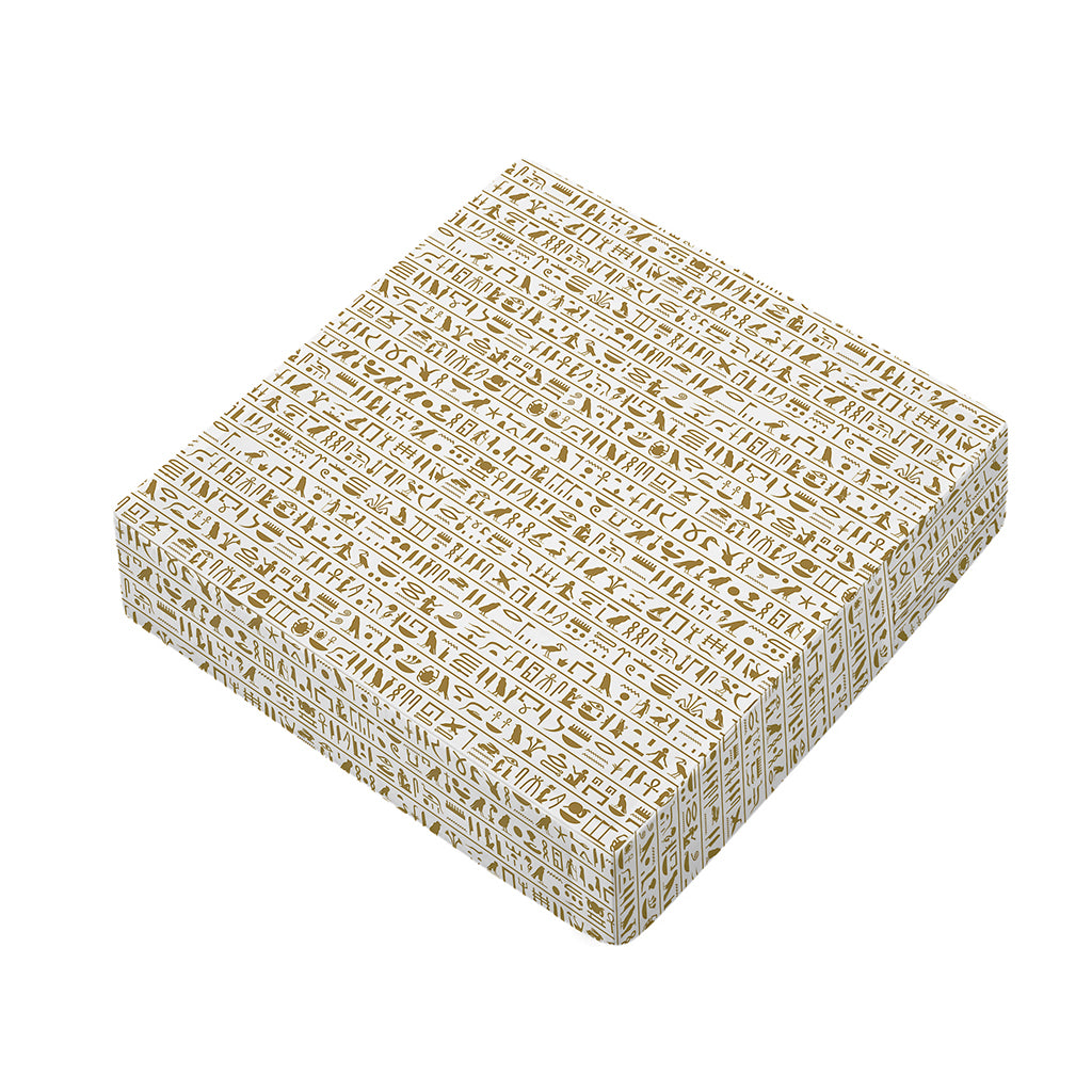 Egypt Hieroglyphs Pattern Print Outdoor Seat Cushion Cover